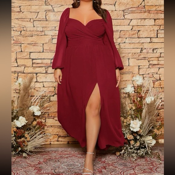 Plus size sweetheart neck party formal dress - Picture 11 of 16